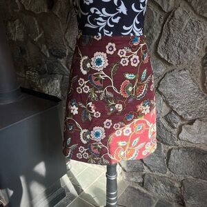 Loft Floral Multi Colored Pencil Skirt 10P